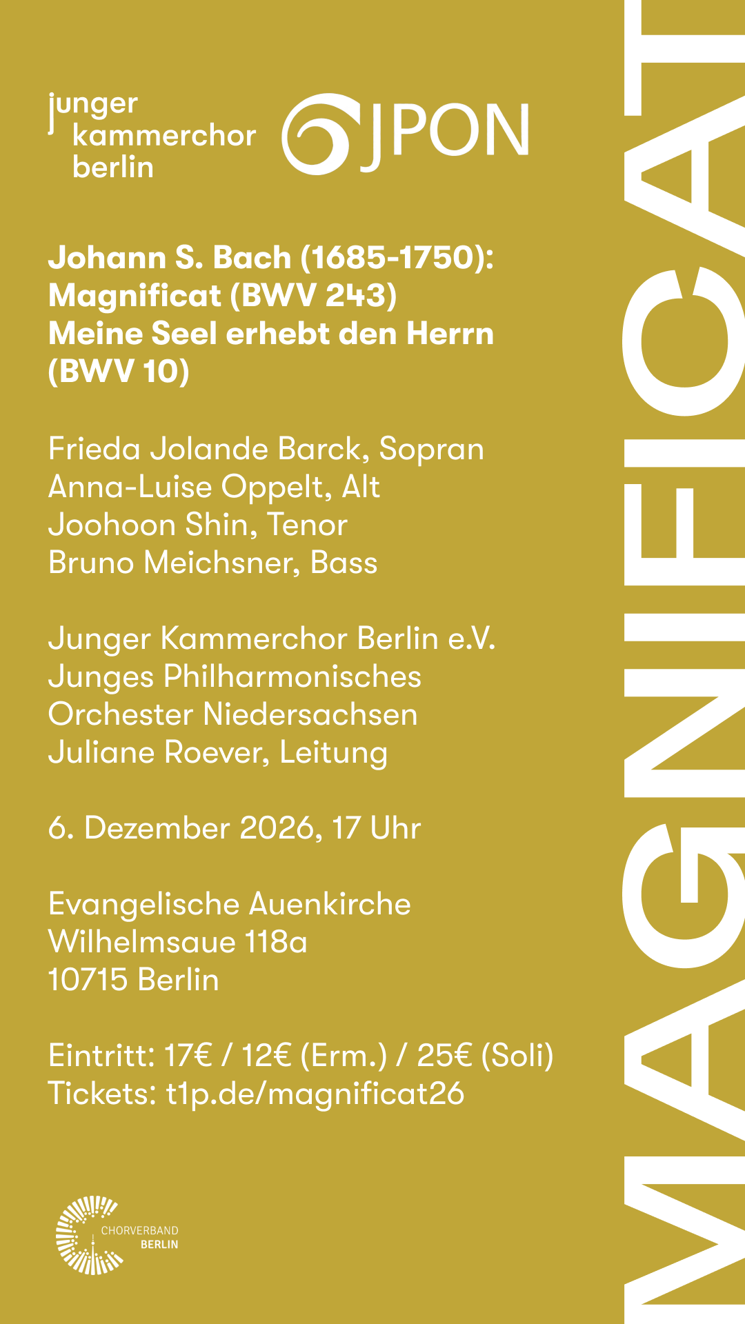 Plakat: Adventskonzert, Bach: Magnificat